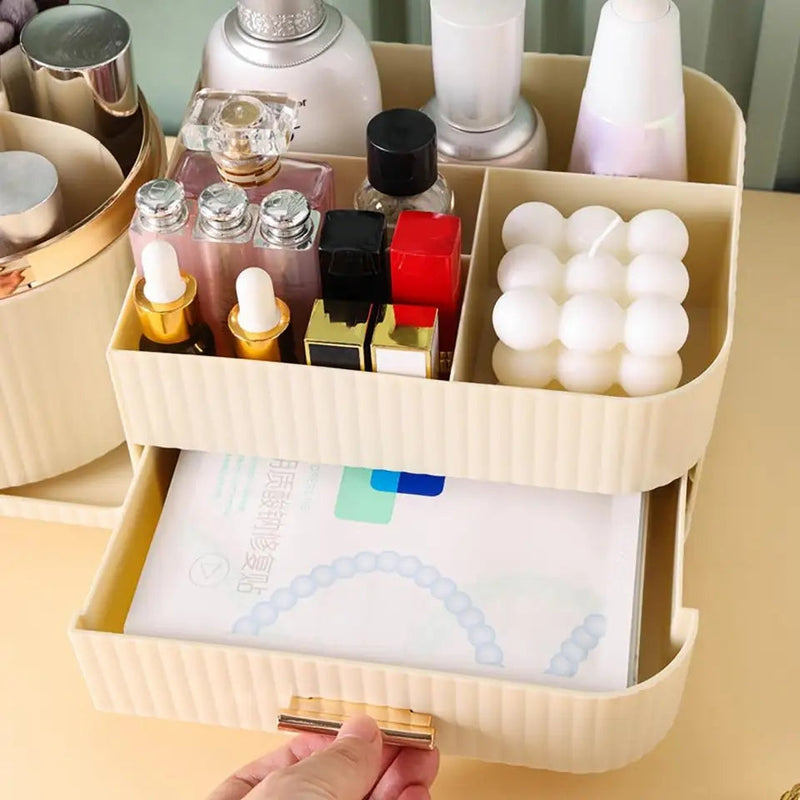 ROTATING BRUSH & COSMETIC ORGANIZER