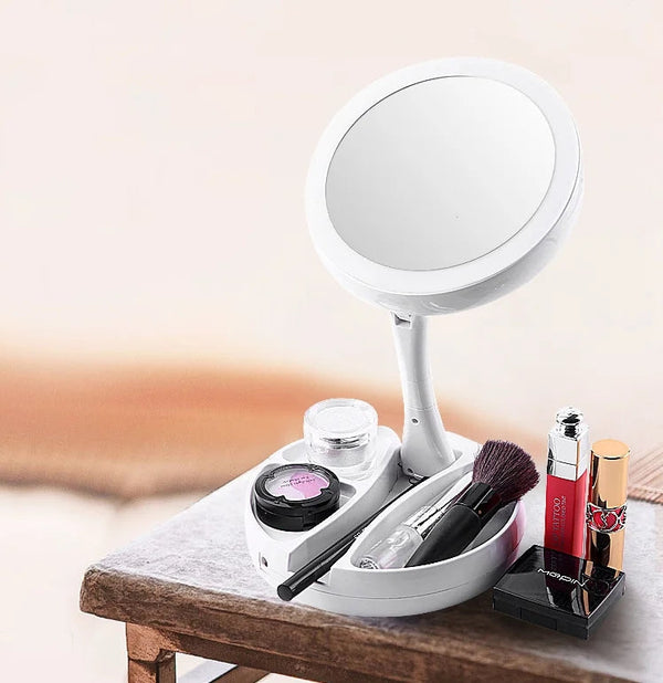 MAGNIFYING TABLE TOP LED MIRROR