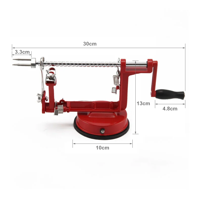 HAND CRANKED 3-IN-1 STAINLESS STEEL FRUIT PEELER, EASY TO USE AND REMOVE PITS