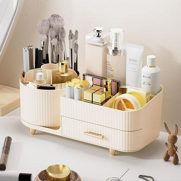 ROTATING BRUSH & COSMETIC ORGANIZER