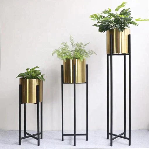 MODERN SET OF 3 PLANTER SET WITH ARRANGEMENTS