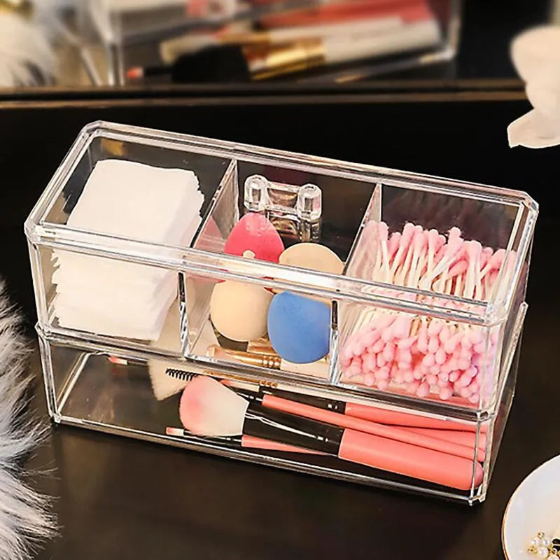 DUAL LAYER ACRYLIC COSMETIC ORGANIZER