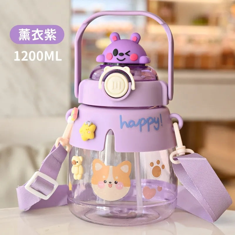 HAPPY BUNNY WATER BOTTLE 1200ML