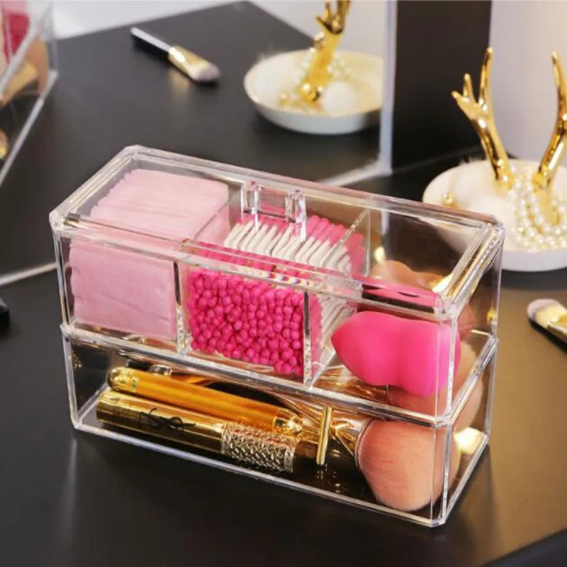 DUAL LAYER ACRYLIC COSMETIC ORGANIZER