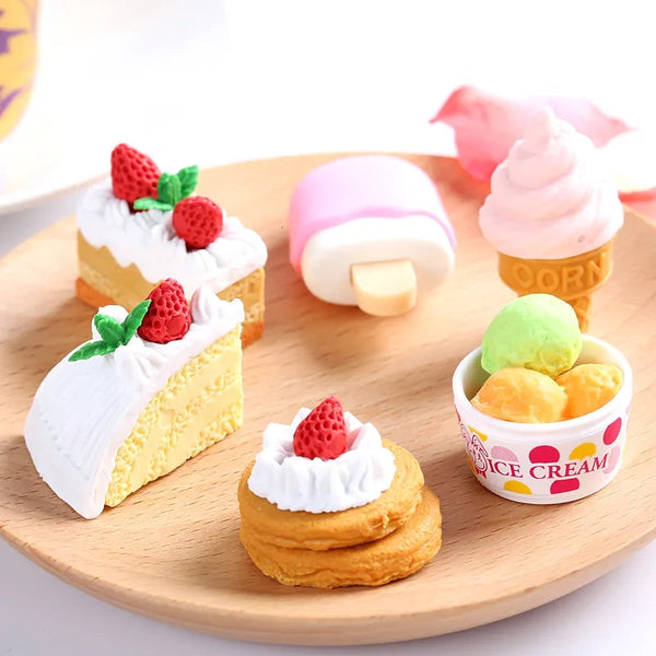 6 PIECES PACK FOOD ERASER