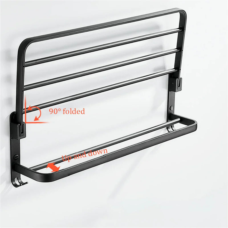 PREMIUM WALL MOUNTED TOWEL STORAGE RACK