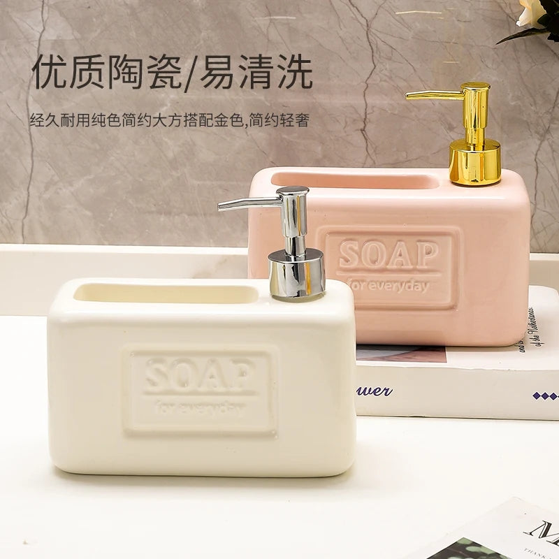 CERAMIC SOAP DISPENSER SET