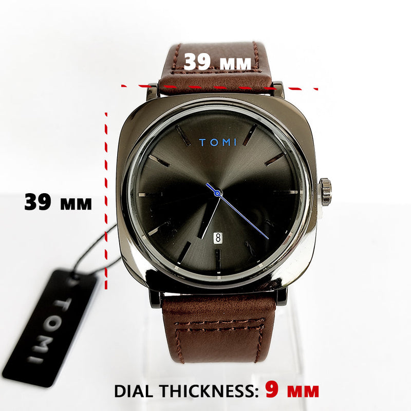 High Quality TOMI T084 Leather Straps Waterproof Wrist Watch For Men