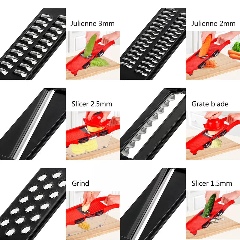 MANDOLINE 6IN1 VEGETABLE GRATER