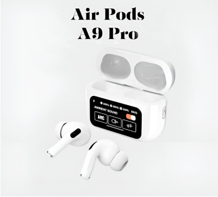 A9 Pro High Quality Sound, ENC AirPods With Smart Touch Screen Control