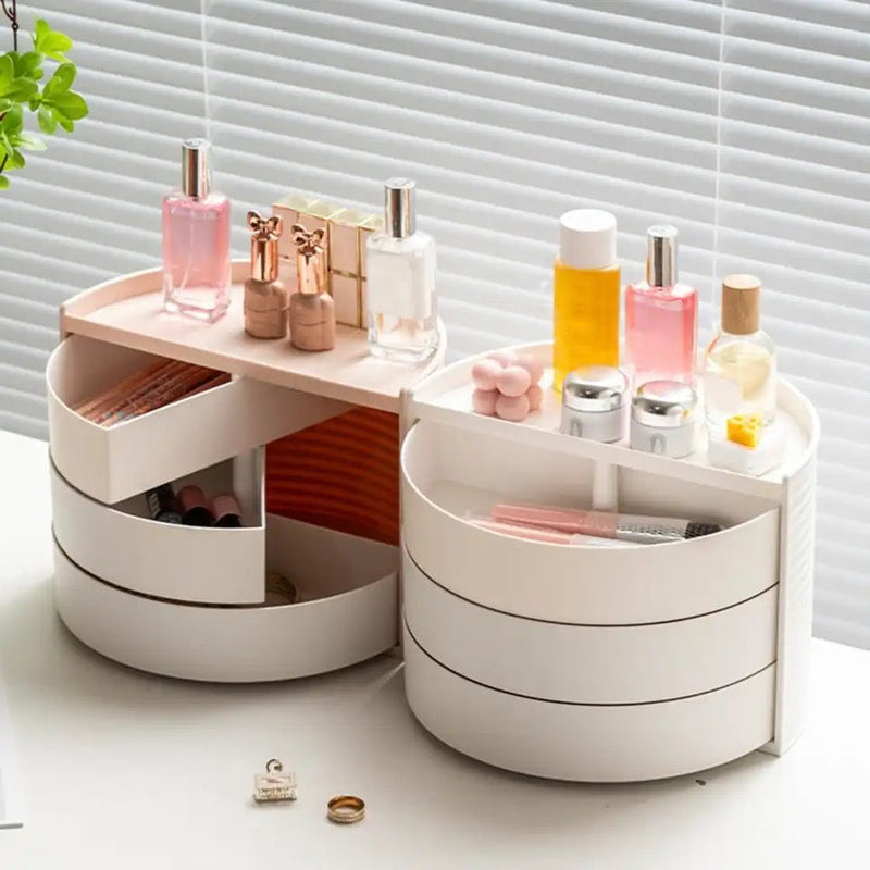 3 LAYERS SEMICIRCLE COSMETIC ORGANIZER