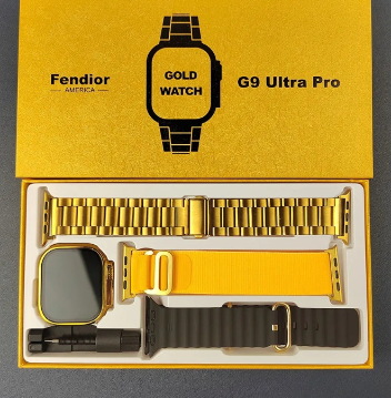 Gold Edition G9 Ultra Pro Series 8 Smart Watch With 3 Extra Straps