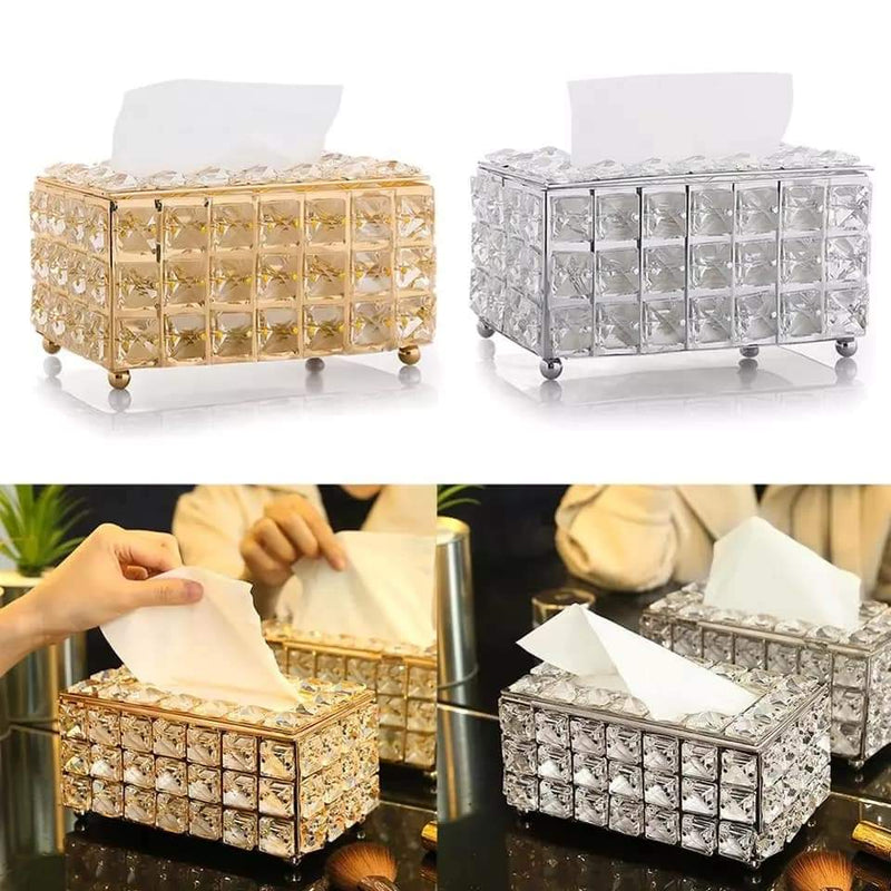 CRYSTAL TISSUE BOX