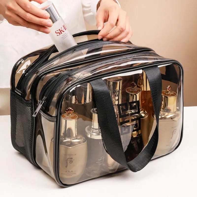 DUAL LAYER WATERPROOF COSMETIC BAG