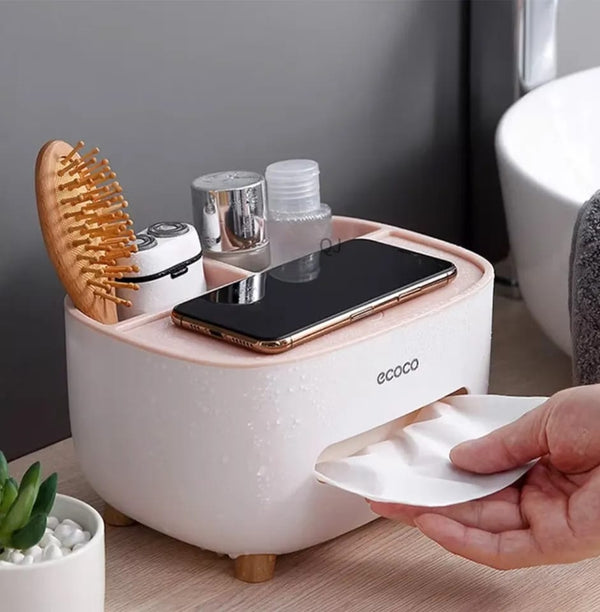 ECOCO TISSUE BOX WITH MULTIFUNCTIONAL HOLDER