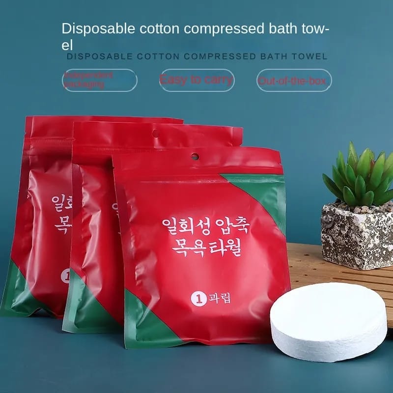 DISPOSABLE COMPRESSED COTTON TOWEL