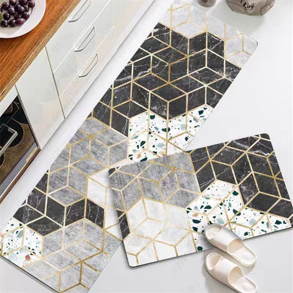 ABSORPTIVE HOME 2 PIECES ANTI SLIP PREMIUM MAT & RUNNER