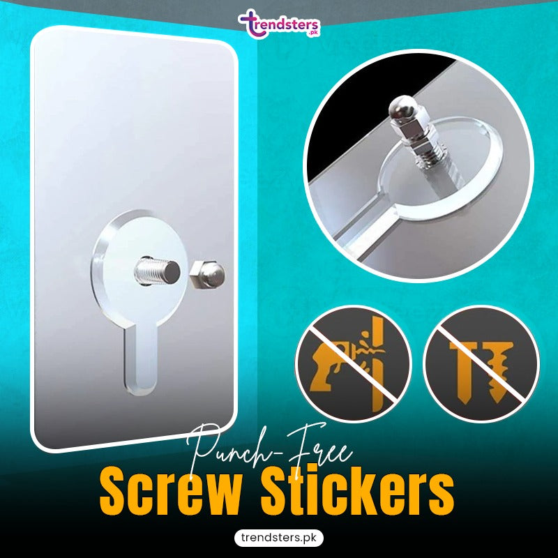 Punch-Free Screw Stickers