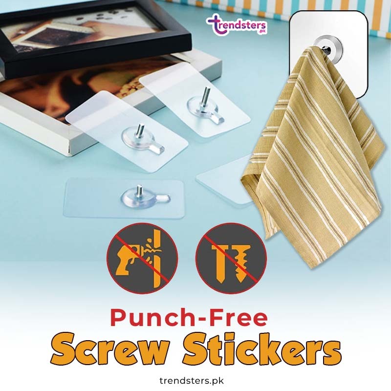 Punch-Free Screw Stickers